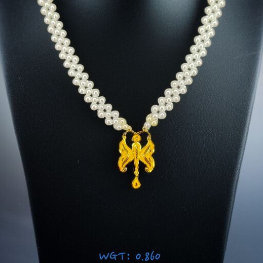 (GPM) TRJ WGT: 0.860 GM APPROX HUID HALLMARK 22KT GOLD MOTI PENDANT 1 PIECE.