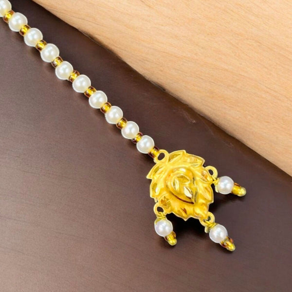 CACTUS DESIGN (WGT: 0.220 GM APPROX) KDM GOLD (MANGTIKA) MOTI TICKLY 1 PIECE (50 TONCH) BEST FOR GIFT IN MARRIAGE.
