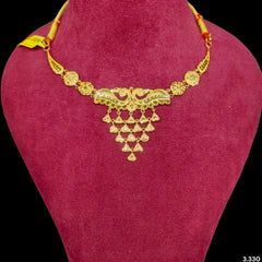 GOLD NECKLACE-(WGT: 3.330 GM APPROX) BIS CERTIFIED HUID HALLMARK 375 9KT GOLD NECKLACE 1 PIECE FOR WOMEN WITH FREE ADJUSTABLE TASSEL.(WPN9Y1)