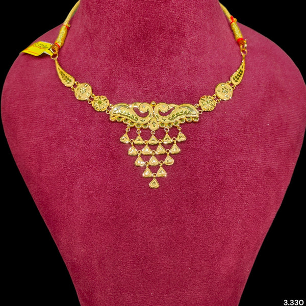 GOLD NECKLACE-(WGT: 3.330 GM APPROX) BIS CERTIFIED HUID HALLMARK 375 9KT GOLD NECKLACE 1 PIECE FOR WOMEN WITH FREE ADJUSTABLE TASSEL.(WPN9Y1)