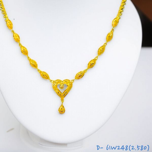 (GNC) RAJLAXMI 6IW248 WGT: 2.580 GM APPROX HUID HALLMARK 22KT GOLD NECKLACE 1 PIECE WITH ADJUSTABLE TASSEL.
