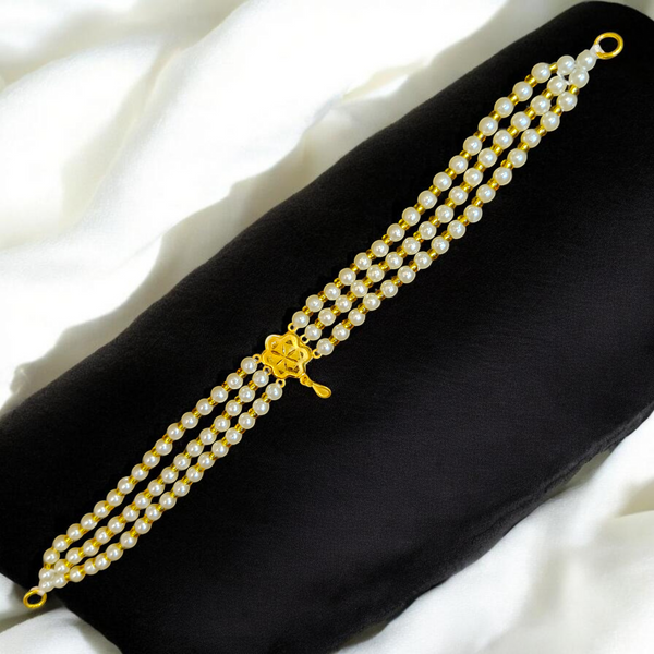 PEARL CHOKER - WGT: 0.170 - 0.200 GM APPROX KDM GOLD MOTI CHOKER 1 PIECE WITH ADJUSTABLE TASSEL FOR GIFT PURPOSE (50 TONCH) GET ANY DESIGN AS PER AVAILABILITY.