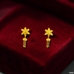 GOLD EARRINGS- (7679V2)-(N9V3SP) (WGT: 1.840 GM APPROX) BIS CERTIFIED HUID HALLMARK 916 22KT GOLD EARRINGS 1 PAIR FOR WOMEN.