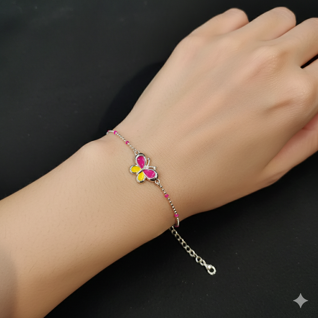 (SLPL) BANKOK IMPORTED 925 SILVER WRISTLET FOR BABY FOR REGULAR USE - BEST OF RICE CEREMONY AND BIRTHDAY (SOLD ON MRP).