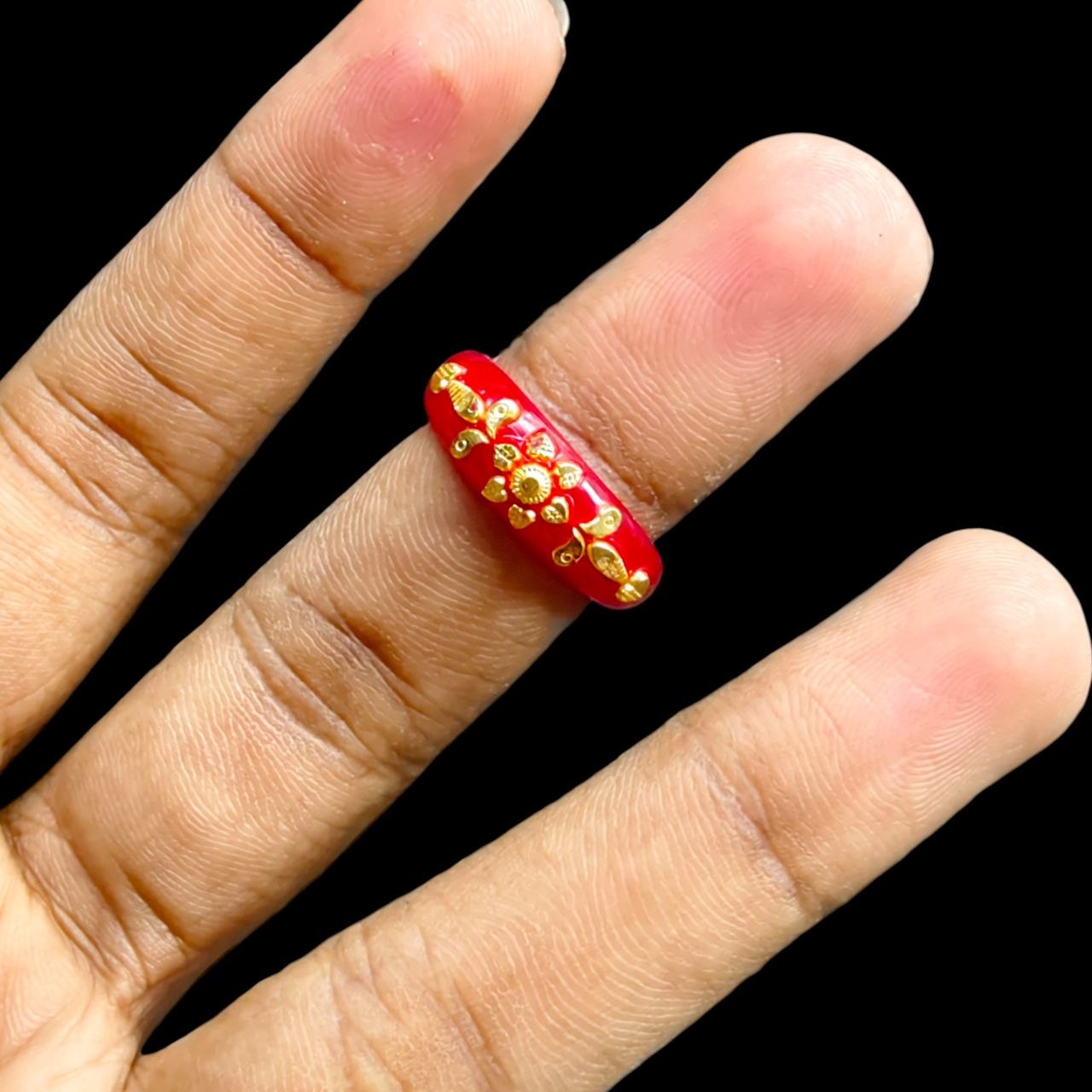 POLA RING-SIZE 12 (WGT: 0.130 GM APPROX) CERTIFIED BIS HALLMARK 916 22KT GOLD POLA RING 1 PIECE (BEST FOR DAILY WEAR OR GIFTING YOUR LOVE ONE).