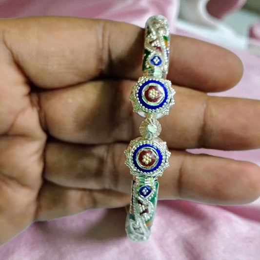 RAJLAXMI (SIZE 24) HALLMARK 925 SILVER BALA (MANIPUR DESIGN) APPROX WGT: 22.860 GM (1 PIECE) FOR REGULAR USE FOR WOMEN.