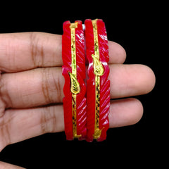 GPB9K- (PEARC9)-(7RMIWU) (SIZE-28) (WGT: 1.650 GM APPROX) BIS CERTIFIED HUID HALLMARK 375 9KT GOLD POLA BADHANO 1 PAIR FOR WOMEN.