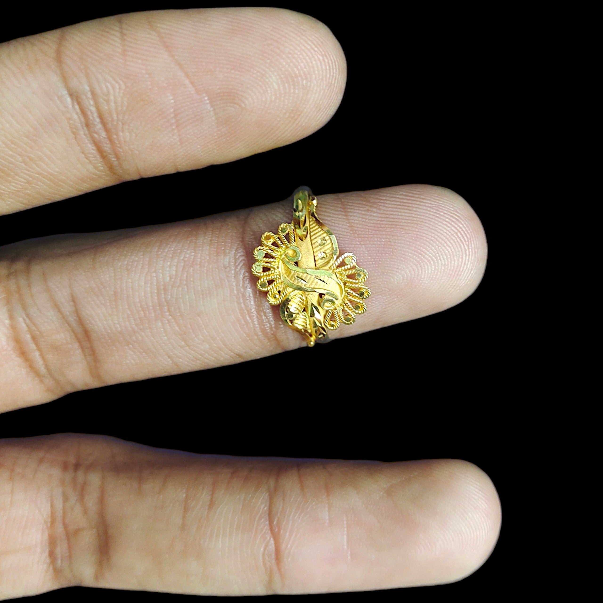 LADIES RING- (SIZE: 14 ) WGT: 1.470 GM APPROX BIS CERTIFIED HUID HALLMARK 916 22KT GOLD RING FOR WOMEN 1 PIECE.(2UKKYE)