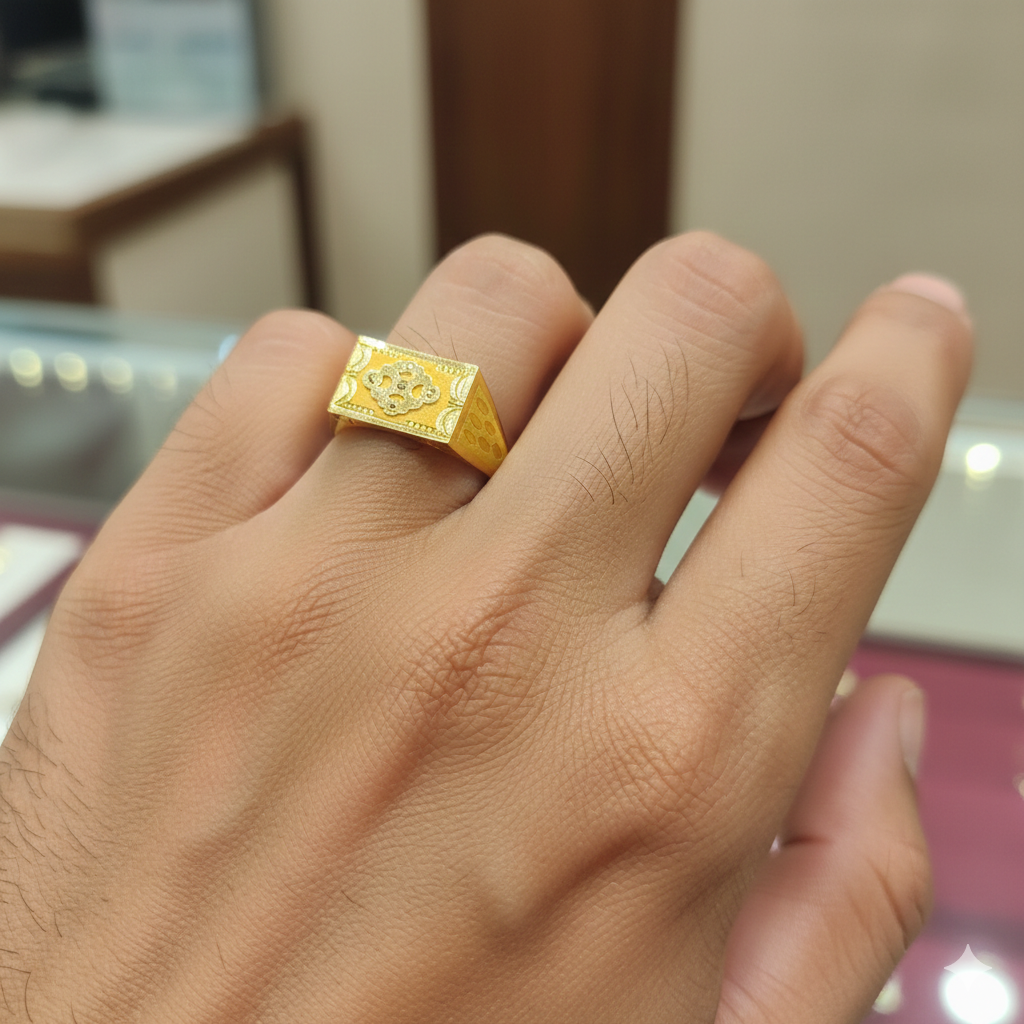 GENTS RING- SIZE:20 (WGT: 2.050 GRAM APPROX) BIS CERTIFIED HUID HALLMARK 916 22KT GOLD GENTS FINGER RING FOR MENS 1 PIECE (REGULAR USE).