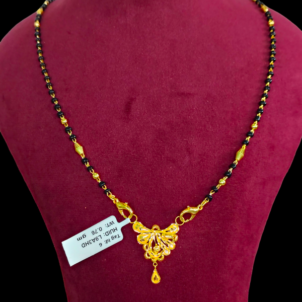 GOLD PENDANT- WGT: 0.760 GM APPROX 22KT HUID HALLMARK GOLD PENDANT MANGALSUTRA 1 PIECE WITH TASSEL.