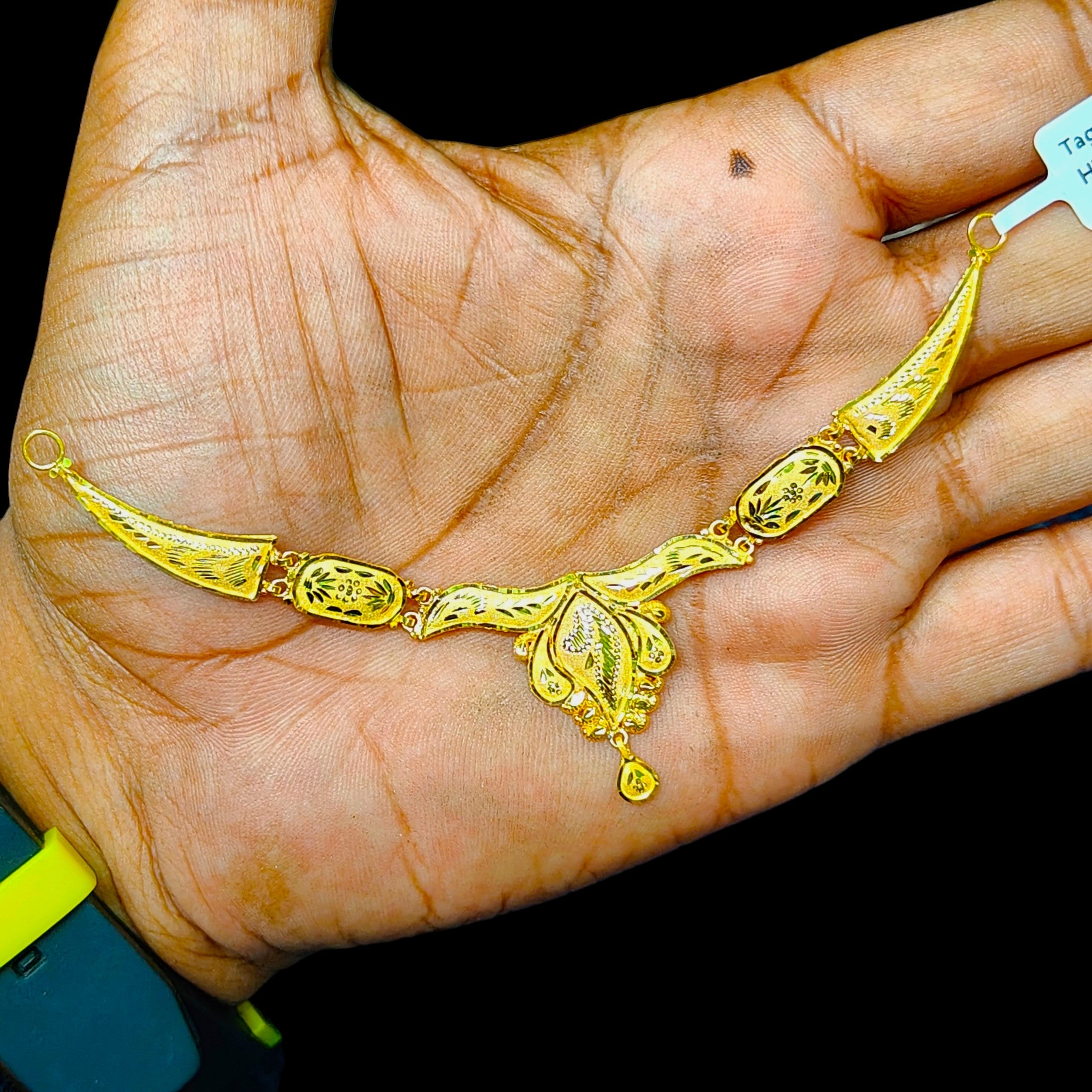 GOLD CHOKER NECKLACE-(WGT: 1.920 GM APPROX) BIS CERTIFIED HUID HALLMARK 9KT GOLD NECKLACE 1 PIECE FOR WOMEN.