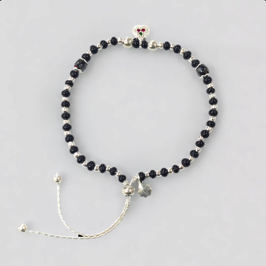 (SPA) RAJLAXMI 625 SILVER ANKLET FOR WOMAN 1 PIECE ADJUSTABLE SIZE FOR GIFT AND DAILY WEAR (SOLD BY MRP).