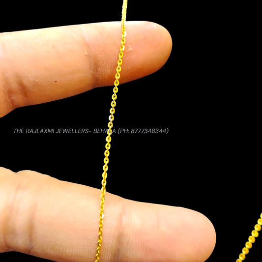 GCH- (SICKLY DESIGN) BIS CERTIFIED TRJ WGT: 2.470 GM APPROX HUID HALLMARK 22KT GOLD CHAIN (20 INCH) 1 PIECE FOR WOMEN.