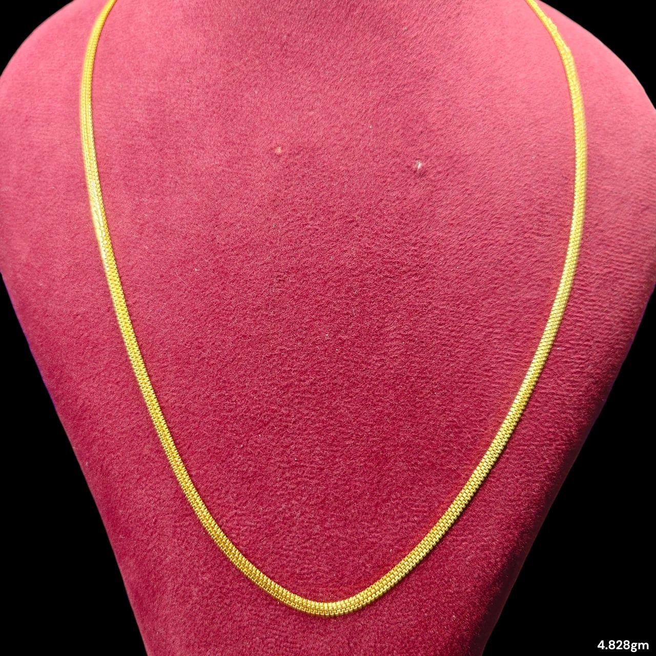 GOLD CHAIN- (WGT: 4.828 GM APPROX) BIS CERTIFIED HUID HALLMARK 9KT GOLD CHAIN (20 INCH) 1 PIECE FOR UNISEX.