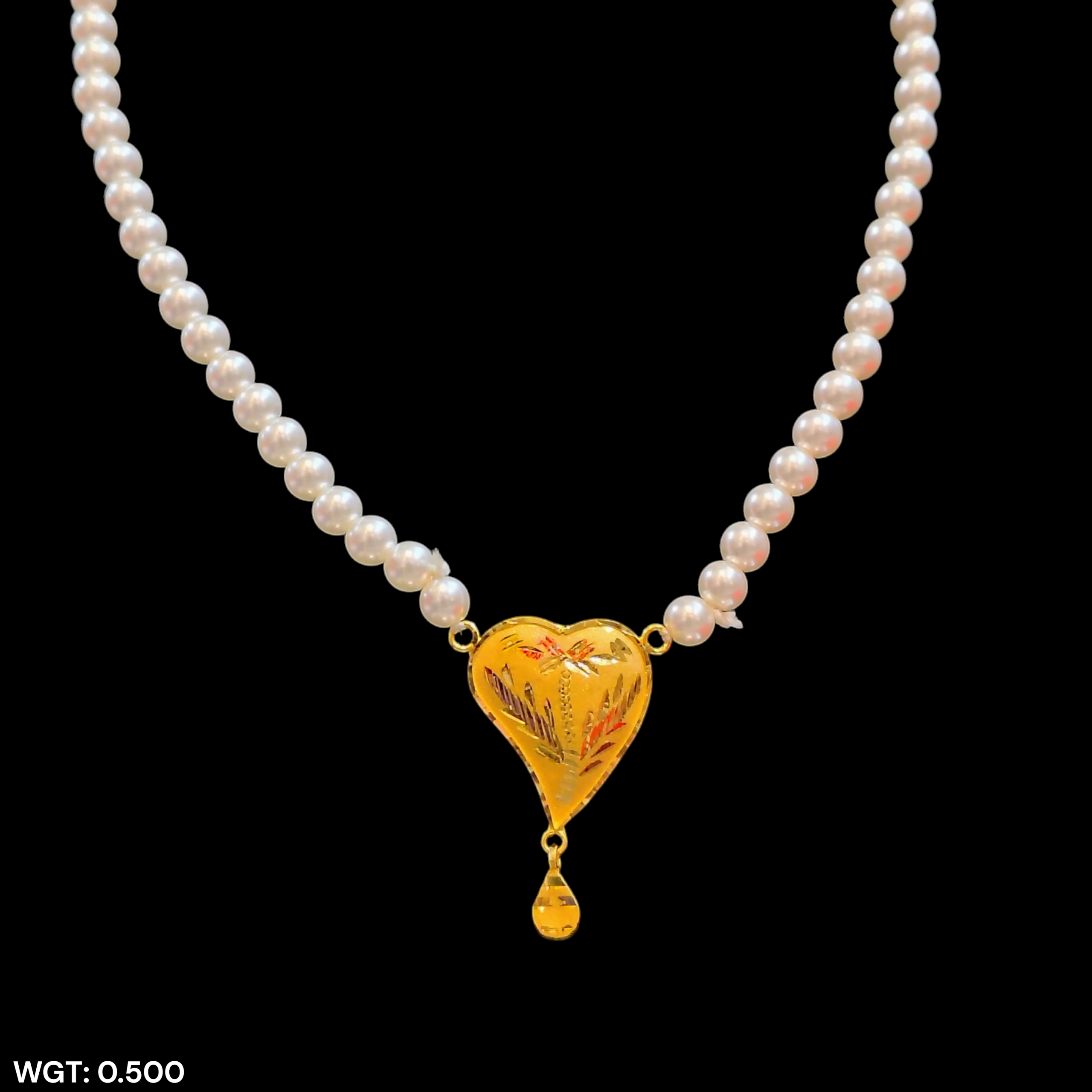 (GMP22) BIS CERTIFIED WGT: 0.500 GM APPROX HUID HALLMARK 916 22KT GOLD MOTI PENDANT 1 PIECE FOR YOUR BEAUTIFUL WIFE.