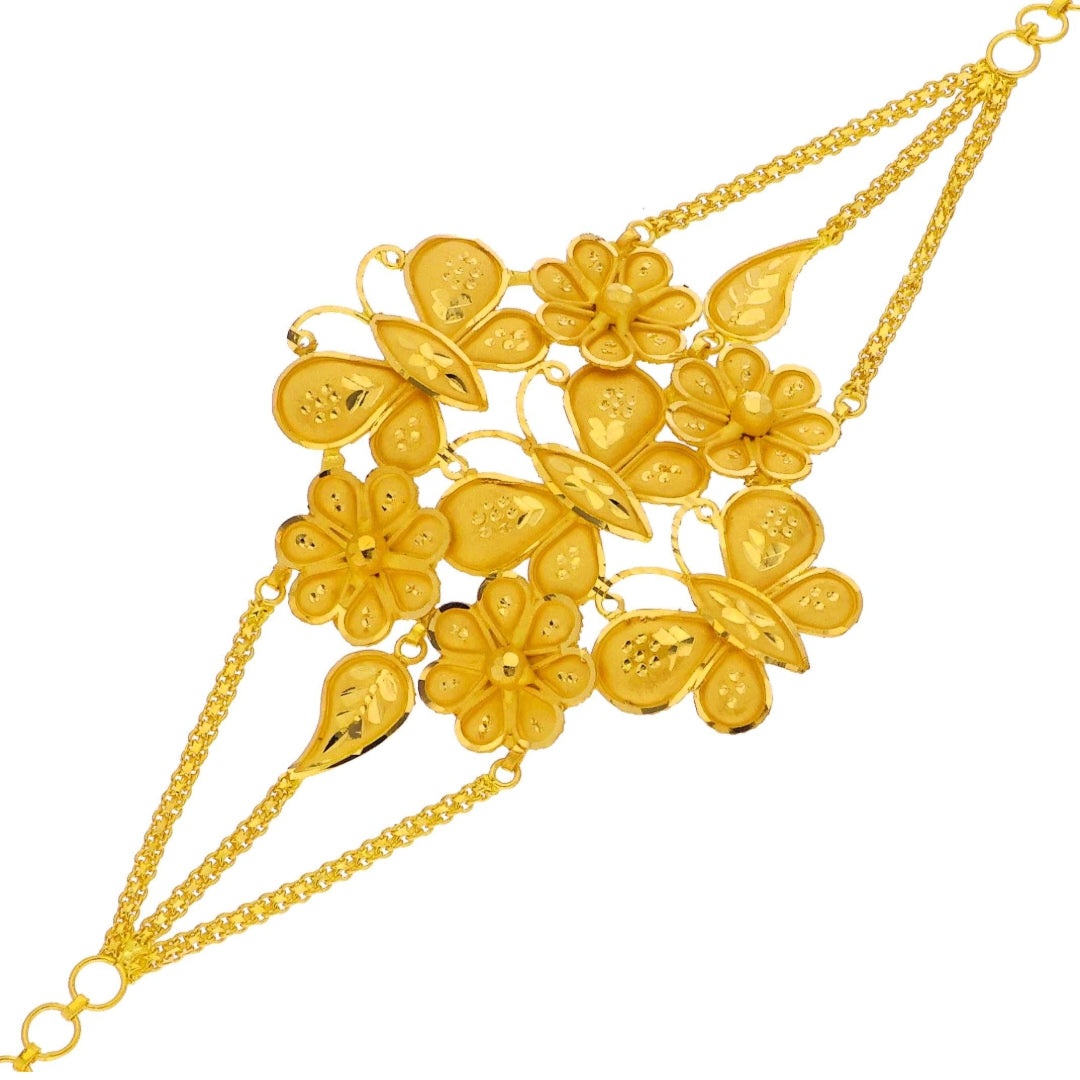 MADE TO ORDER (GM22) BIS CERTIFIED HUID HALLMARK 916 22KT GOLD MANTASHA (ADJUSTABLE FREE SIZE) WGT: 6.900 GM APPROX (1 PIECE) FOR WOMEN (BLUE TAG PREMIUM SEGMENT JEWELLERY) -DELIVERY IN 25 DAYS.