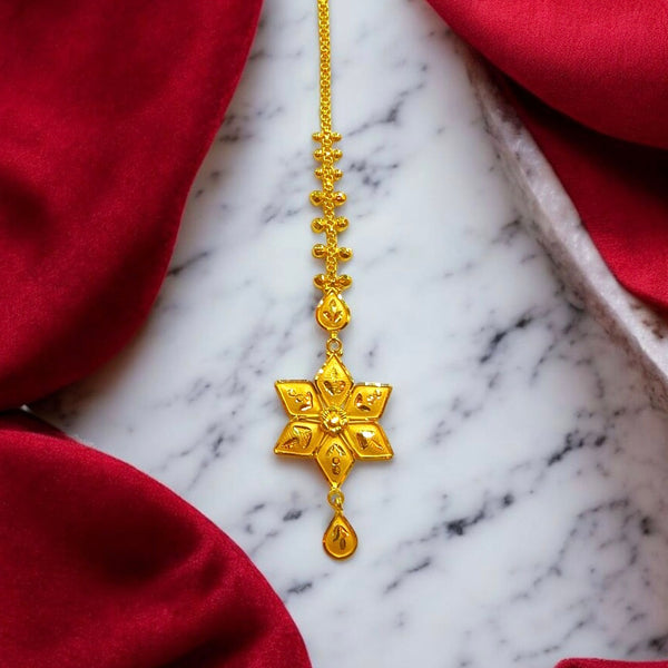 BIS CERTIFIED WGT: 2.470 GM APPROX HUID HALLMARK 916 22KT GOLD TICKLY (MANGTIKA) 1 PIECE FOR MARRIAGE.