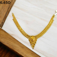 BIS CERTIFIED WGT: 6.450 GM APPROX HUID HALLMARK 22KT 916 GOLD NECKLACE CHOKER 1 PIECE FOR WOMEN(LAPPA DESIGN).