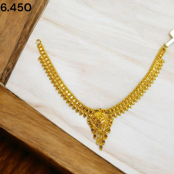 BIS CERTIFIED WGT: 6.420 GM APPROX HUID HALLMARK 22KT 916 GOLD NECKLACE CHOKER 1 PIECE FOR WOMEN(LAPPA DESIGN).