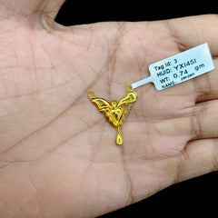 GPM22K- (YXI45I)-(WGT: 0.740 GM APPROX) BIS CERTIFIED HUID HALLMARK 22KT GOLD PENDANT MANGALSUTRA 1 PIECE WITH TASSEL.