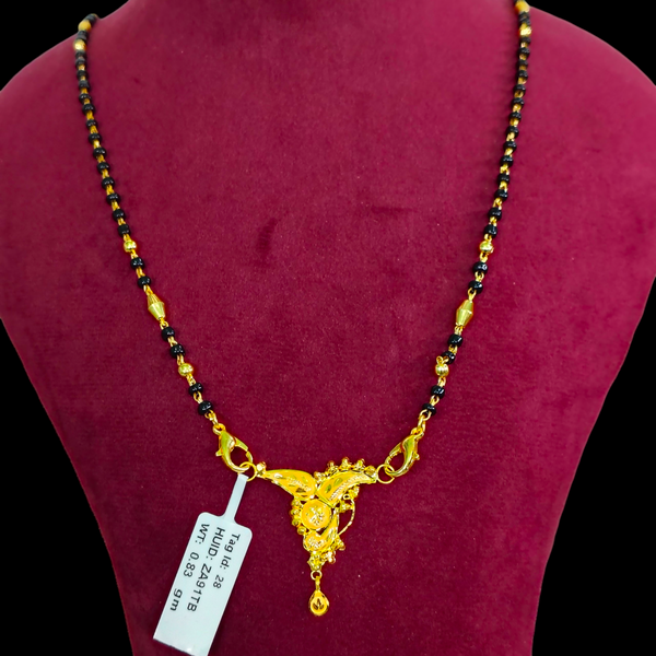 GOLD PENDANT- WGT: 0.830 GM APPROX 22KT HUID HALLMARK GOLD PENDANT MANGALSUTRA 1 PIECE WITH TASSEL.