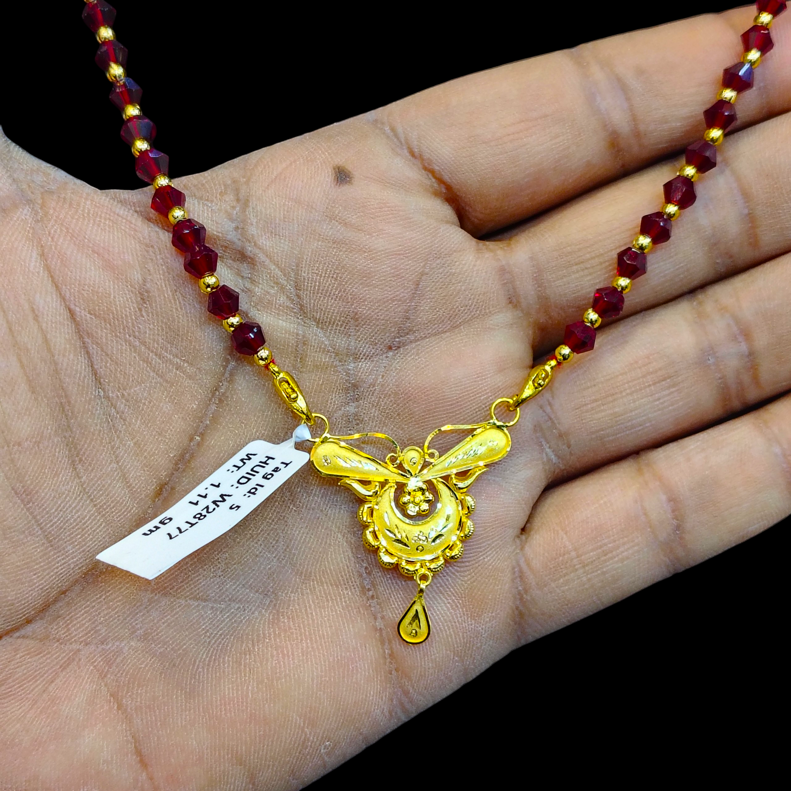 GOLD PENDANT- WGT: 1.110 GM APPROX 22KT HUID HALLMARK GOLD PENDANT MANGALSUTRA 1 PIECE WITH TASSEL.