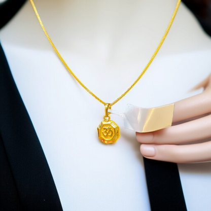 TRJ WGT: 0.320 GM APPROX KDM GOLD LOCKET 1 PIECE (50 TONCH) WITH ADJUSTABLE TASSEL.