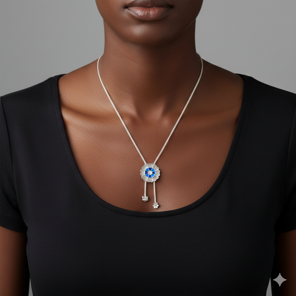 SILVER NECKLACE- CERTIFIED HALLMARK 925 SILVER TYE CHAIN 1 PIECE APPROX WGT: 19.670 GM FOR BEAUTIFUL WOMEN.