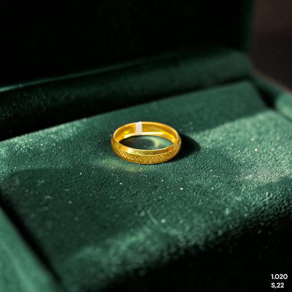 LADIES RING- (ESZHZS)-(SIZE: 22 ) WGT: 1.020 GM APPROX BIS CERTIFIED HUID HALLMARK 9KT GOLD THUMB RING FOR UNISEX 1 PIECE.