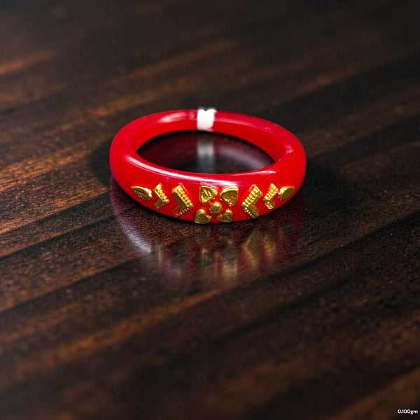 POLA RING-SIZE 22 (WGT: 0.100 GM APPROX) CERTIFIED BIS HALLMARK 916 22KT GOLD POLA RING 1 PIECE (BEST FOR DAILY WEAR OR GIFTING YOUR LOVE ONE).