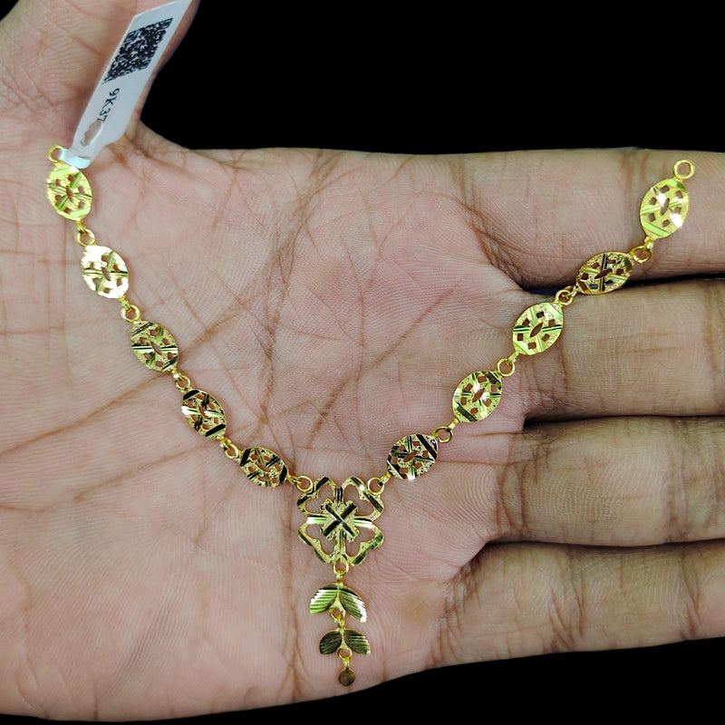 GOLD NECKLACE-(WGT: 2.140 GM APPROX) BIS CERTIFIED HUID HALLMARK 375 9KT GOLD NECKLACE 1 PIECE FOR WOMEN. (N5D4YS)