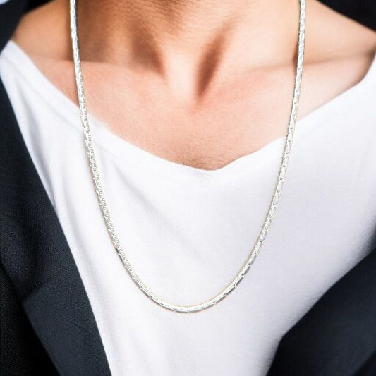 (SLCN) SILVER CHAIN 22 INCH - 625 SILVER CHAIN WGT: 8.970 GM APPROX 1 PIECE (UNISEX DESIGN) FOR MEN AND WOMEN.
