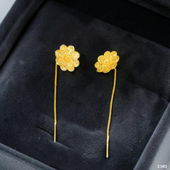 GOLD SUIDHAGA- (WGT: 2.140 GM APPROX) BIS CERTIFIED HUID HALLMARK 9KT GOLD SUIDHAGA EARRINGS (1 PAIR) FOR WOMEN. (QW2HU7)-(LMLAZD)