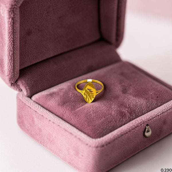 BABY JEWELLERY- TRJ (8PVNUJ) (WGT: 0.230 GM APPROX) 375 9KT HUID HALLMARK GOLD BABY FINGER RING 1 PIECE FOR RICE CEREMONY & BIRTHDAY.