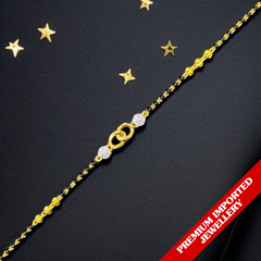BIS CERTIFIED (DUBAI COLLECTION) CASTING HIGH BUFF FINISH- HUID HALLMARK 916 22KT GOLD WRISTLET (WGT:3.408 GM APPROX) 7.25 INCH ADJUSTABLE SIZE FOR BEAUTIFUL WOMEN (IMPORTED GOLD JEWELLERY).