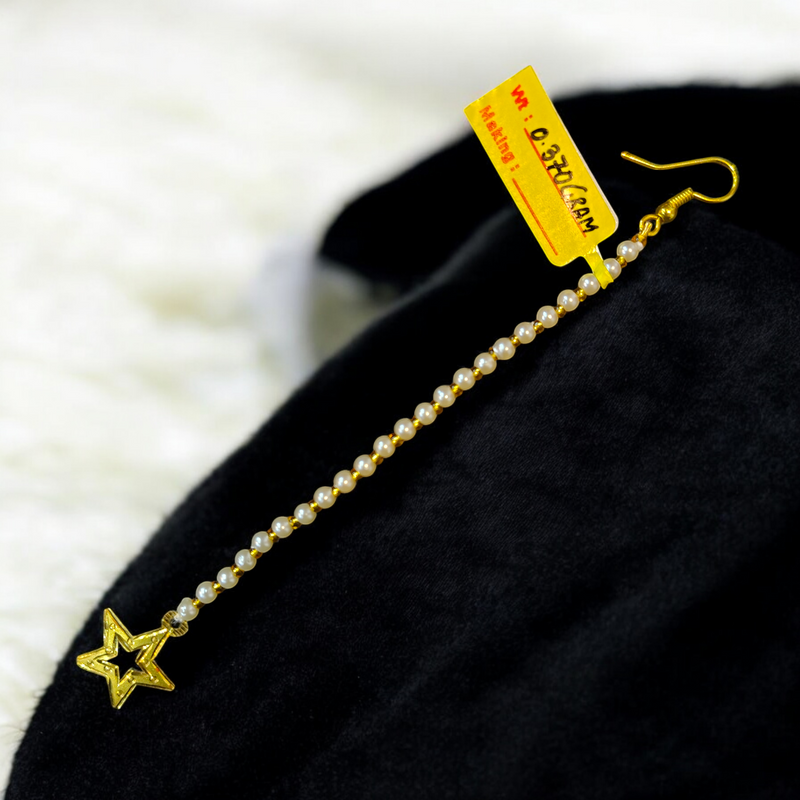 GOLD TICKLY- TRJ WGT: 0.370 GM APPROX 18KT HUID HALLMARK GOLD  MOTI TICKLY (MANGTIKA) 1 PIECE FOR MARRIAGE.