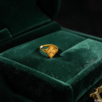 BABY JEWELLERY- TRJ (8I9MBX) (WGT: 0.210 GM APPROX) 375 9KT HUID HALLMARK GOLD BABY FINGER RING 1 PIECE FOR RICE CEREMONY & BIRTHDAY.