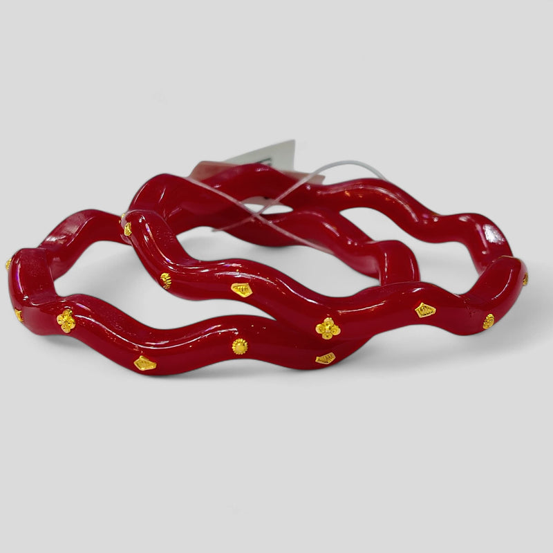 (GREAT FREEDOM OFFER) SUPER BEKI POLA - HUID HALLMARK 22KT GOLD POLA BANGLES 1 PAIR FOR GIFTING.(NP)