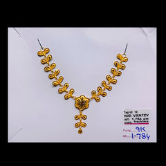 GOLD NECKLACE- (VXN7ZV)-(WGT: 1.784 GM APPROX) BIS CERTIFIED HUID HALLMARK 375 9KT GOLD NECKLACE 1 PIECE FOR WOMEN WITH FREE ADJUSTABLE TASSEL.