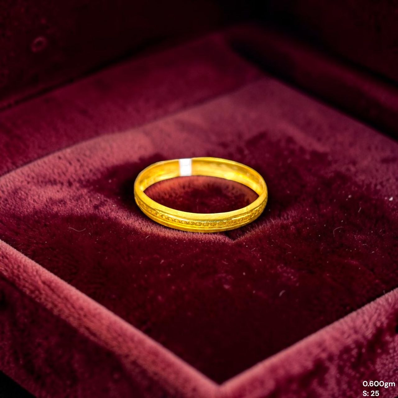 LADIES RING- (SIZE: 25) WGT: 0.600 GM APPROX BIS CERTIFIED HUID HALLMARK 9KT GOLD THUMB RING FOR UNISEX 1 PIECE.(PUV7YF)