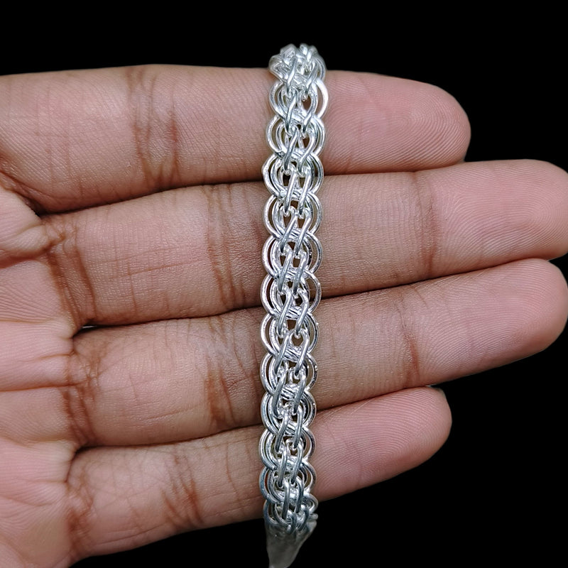 SILVER WRISTLET- (A15) (WGT:17.030 GM APPROX) 625 SILVER WRISTLET FOR MEN 8