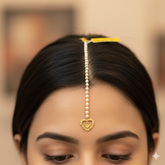 GOLD TICKLY- TRJ WGT: 0.310 GM APPROX 18KT HUID HALLMARK GOLD MOTI TICKLY (MANGTIKA) 1 PIECE FOR MARRIAGE.