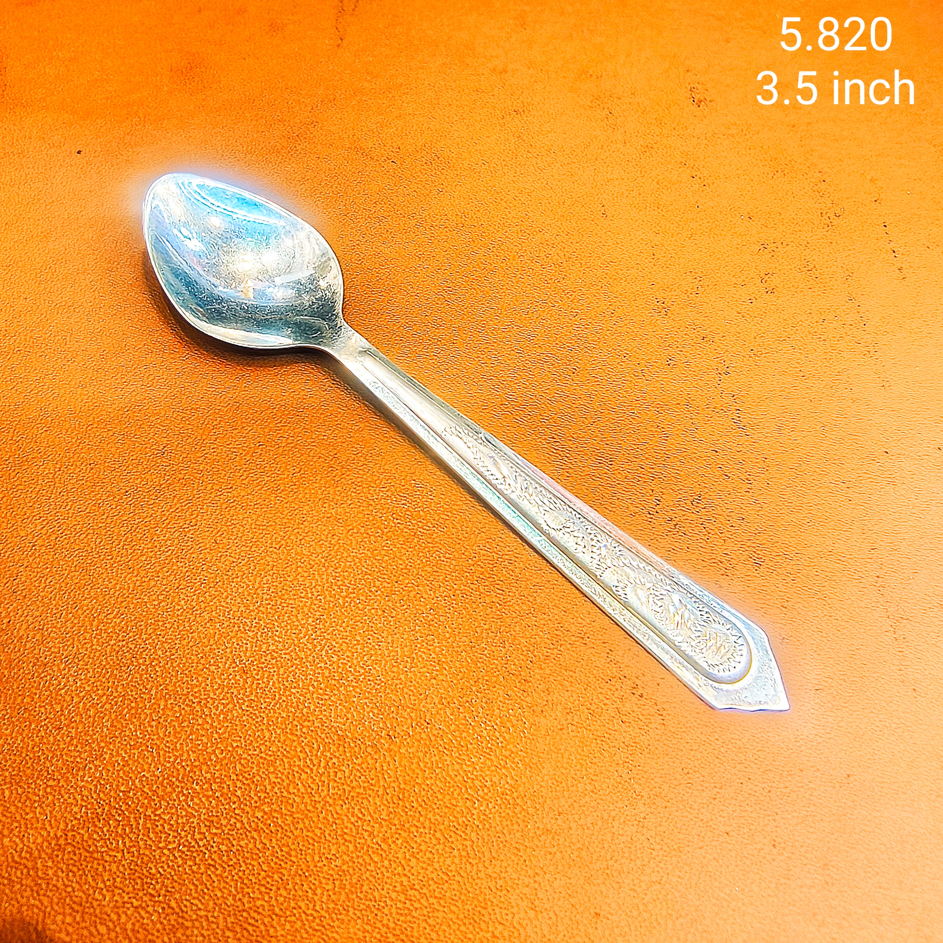 SILVER ITEMS- 3.5 INCH (WGT: 5.820 GM APPROX) 625 SILVER SPOON (CAMOCH) 1 PIECE FROM RICE CEREMONY TO BIRTHDAY FOR REGULAR USE.