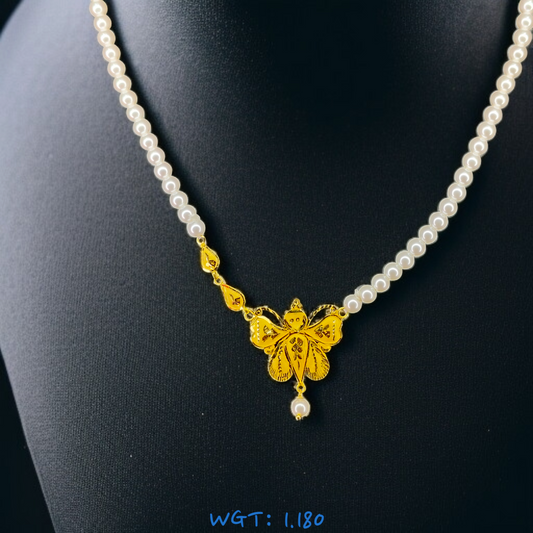 (GPM) TRJ WGT: 1.180 GM APPROX HUID HALLMARK 22KT GOLD MOTI PENDANT 1 PIECE.