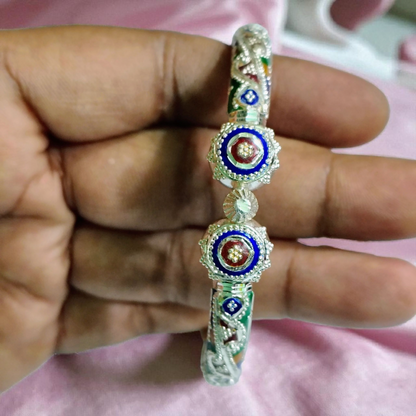 RAJLAXMI (SIZE 24) HALLMARK 925 SILVER BALA (MANIPUR DESIGN) APPROX WGT: 21.820 GM (1 PIECE) FOR REGULAR USE FOR WOMEN.