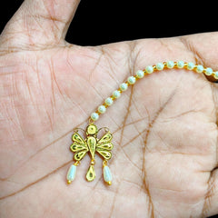 GOLD TICKLY- (WGT: 0.600 GM APPROX) CERTIFIED BIS HUID HALLMARK 375 9KT GOLD TICKLY (MANGTIKA) 1 PIECE FOR MARRIAGE.(HR12WM)