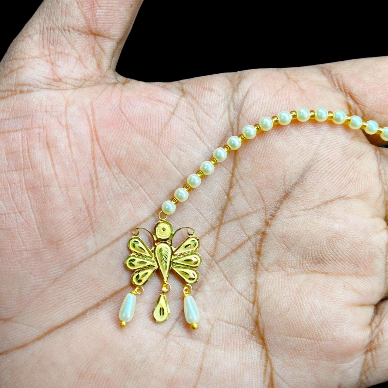 GOLD TICKLY- (WGT: 0.600 GM APPROX) CERTIFIED BIS HUID HALLMARK 375 9KT GOLD TICKLY (MANGTIKA) 1 PIECE FOR MARRIAGE.