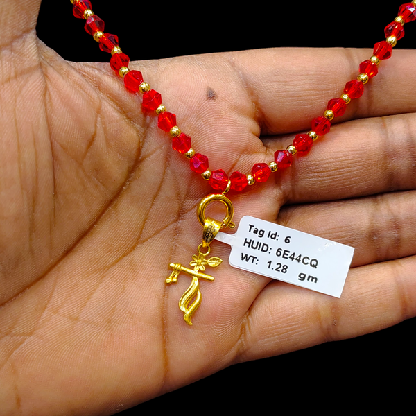 GOLD LOCKET- WGT: 1.280 GM APPROX BIS CERTIFIED HUID HALLMARK 916 22KT GOLD LOCKET 1 PIECE FOR UNISEX. (WITH ADJUSTABLE TASSEL).