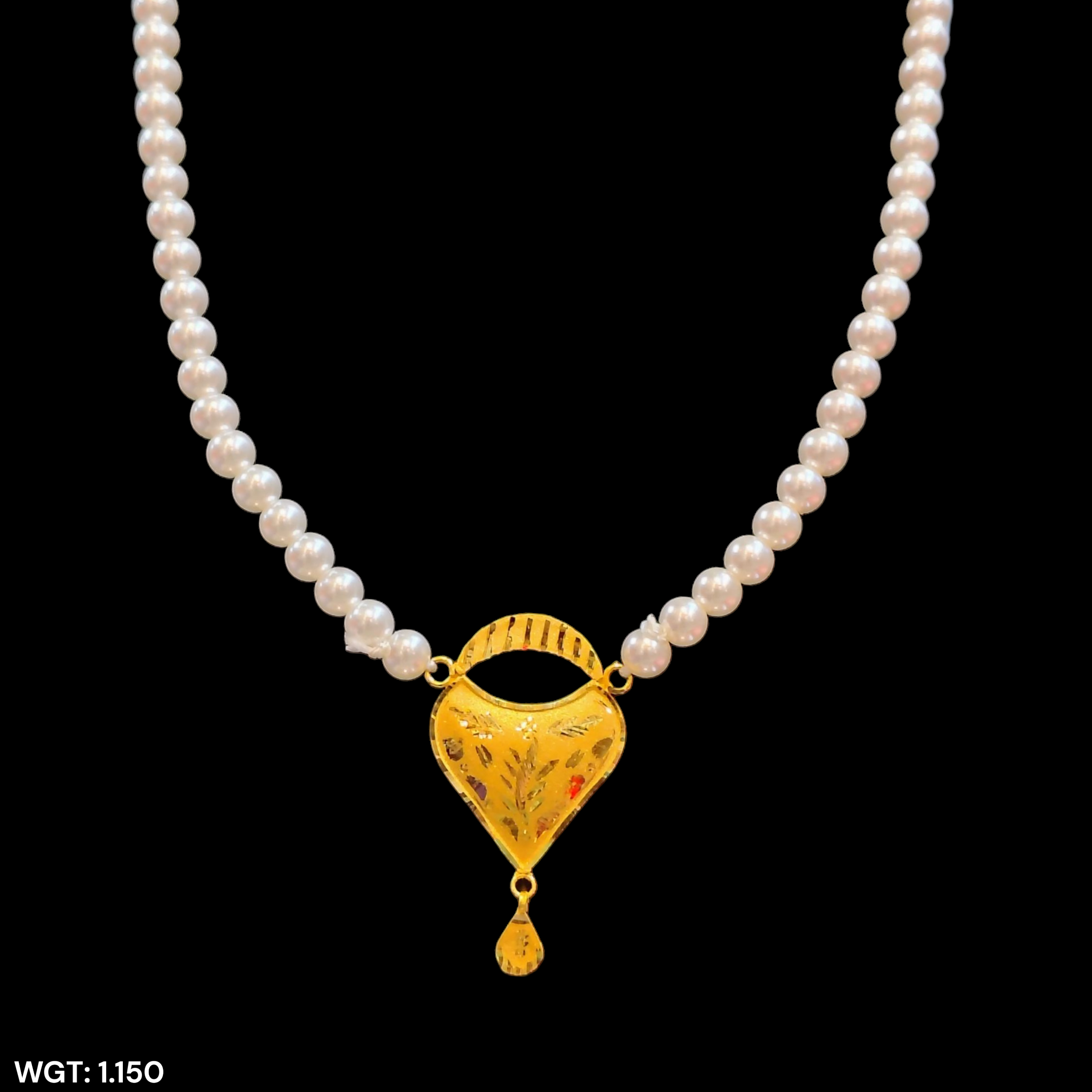 (GMP22) BIS CERTIFIED WGT: 1.150 GM APPROX HUID HALLMARK 916 22KT GOLD MOTI PENDANT 1 PIECE FOR YOUR BEAUTIFUL WIFE.