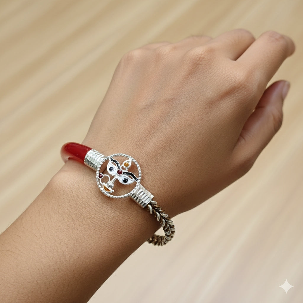 TRJ- CERTIFIED BIS HALLMARK 925 SILVER POLA NOA  (EXCLUSIVE SILVER) APPROX WGT: 8 TO 9 GM (1 PIECE) FOR WOMEN - SOLD ON MRP.